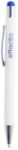 touchpen met gegraveerd logo blauwschrijvend