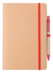 a5 notitieboekje van recycled karton met pen estek
