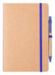 a5 notitieboekje van recycled karton met pen estek