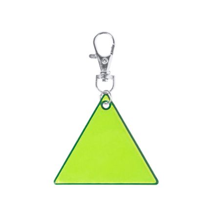 driehoekige reflecterende sleutelhanger.