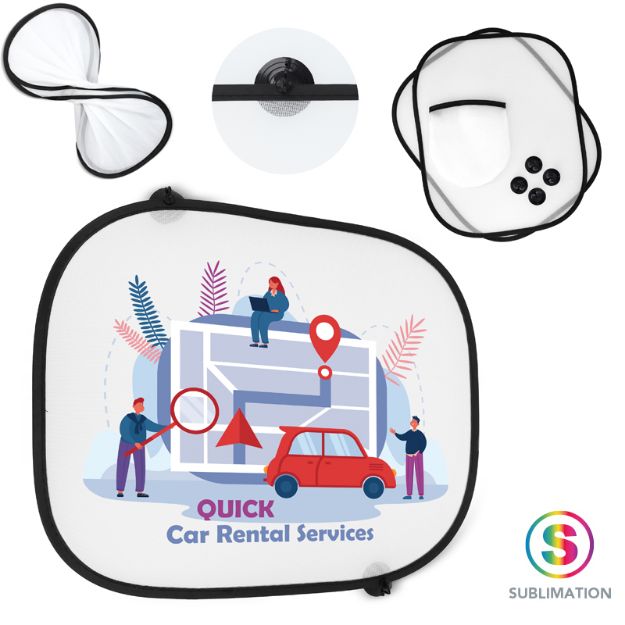 zonnescherm voor autoraam, set van 2 in hoesje