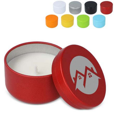 asana plantaardige kaars in gerecycled blik