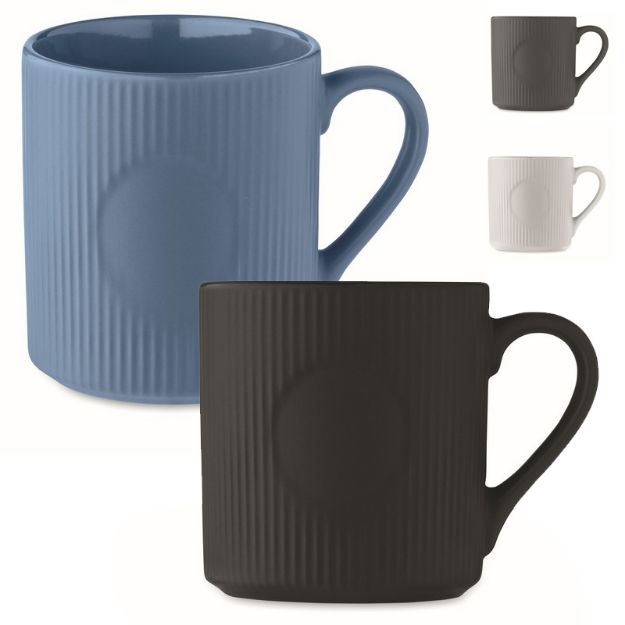 geribbelde keramische mok 340 ml