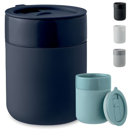 keramische beker met siliconen omhulsel 330 ml