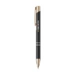 ebony recycled aluminium rose gold pen blauwe inkt - zwart