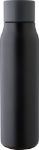 gerecyclede rvs dubbelwandige fles 600 ml cassia - zwart