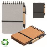 b7 gerecycled notitieboek met balpen