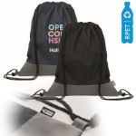 rpet pu trekkoord rugtas 2-kleurig