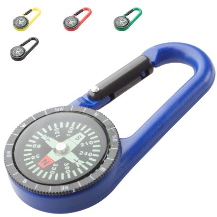 karabijnhaak met kompas.