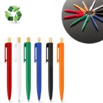 recyclede abs balpen met bamboe knop