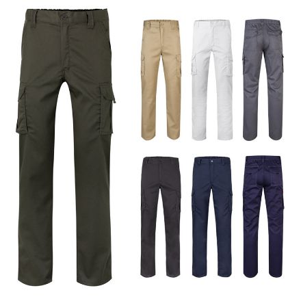 pan. stretch broek met meerdere zakken maten 34-60