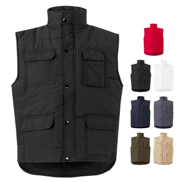gewatteerd vest met meerdere zakken maat s-3xl