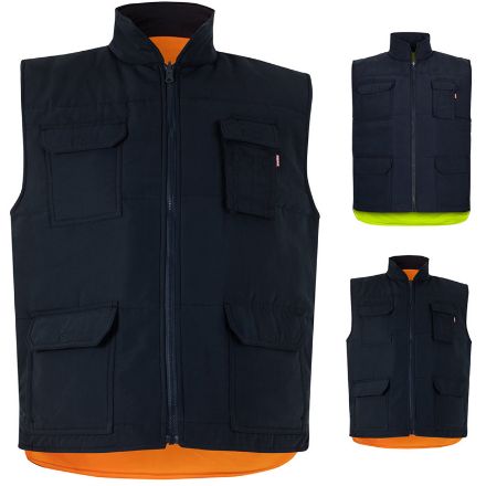 gewatteerd vest omkeerbaar maten/ s-3xl