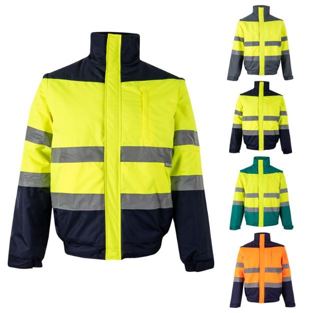 tweekleurig gewatteerd jack (180g/m2) maat 4xl-5xl
