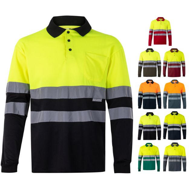tweekleurige polo (160g/m2) meten 4xl-5xl