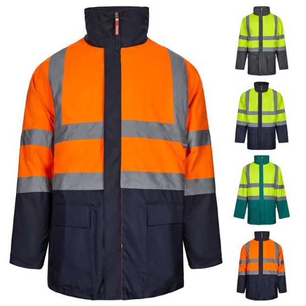 tweekleurige 4-in-1 parka (180g/m2) maten 4xl-5xl