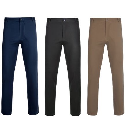 uniseks stretch chinobroek maten: 34-56