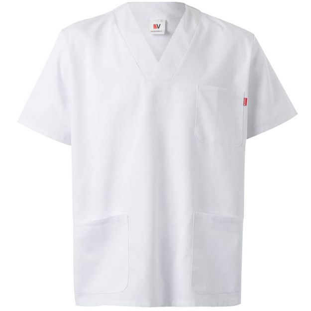 tuniek van keperstof met korte mouwen maat 2xs-4xl