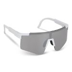 r-pc sportzonnebril met spiegelende glazen uv400 - wit