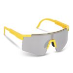 r-pc sportzonnebril met spiegelende glazen uv400 - geel