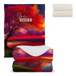 sherpa fleece deken sublimatie 130x170 cm custom