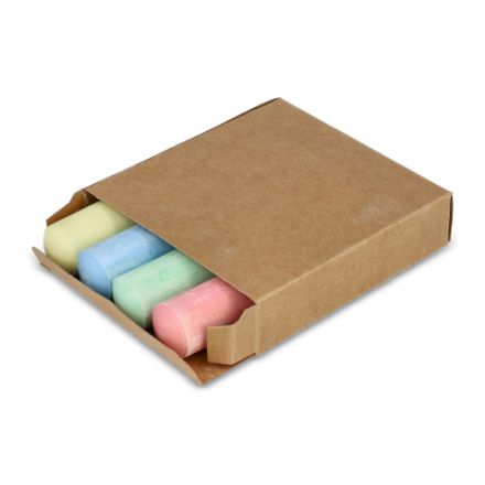 straatkrijt in kraftdoos