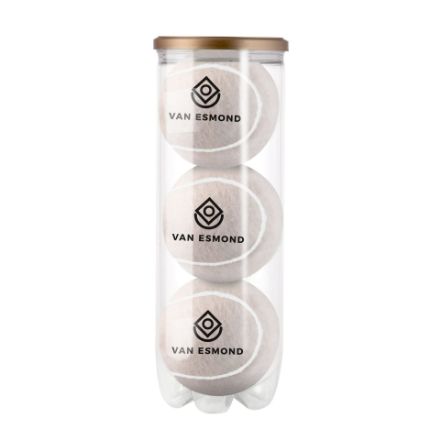 tube met gekleurde padelballen