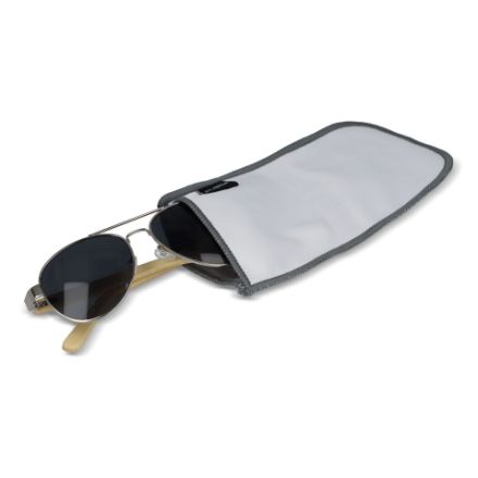 r-pet microvezel brillenetui sublimatie custom - wit