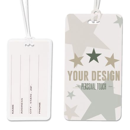 bagagelabel met uitneembaar kaartje