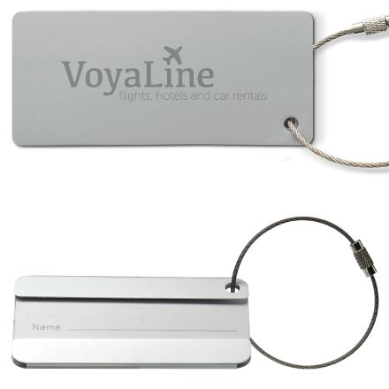 aluminium bagagelabel rechthoek