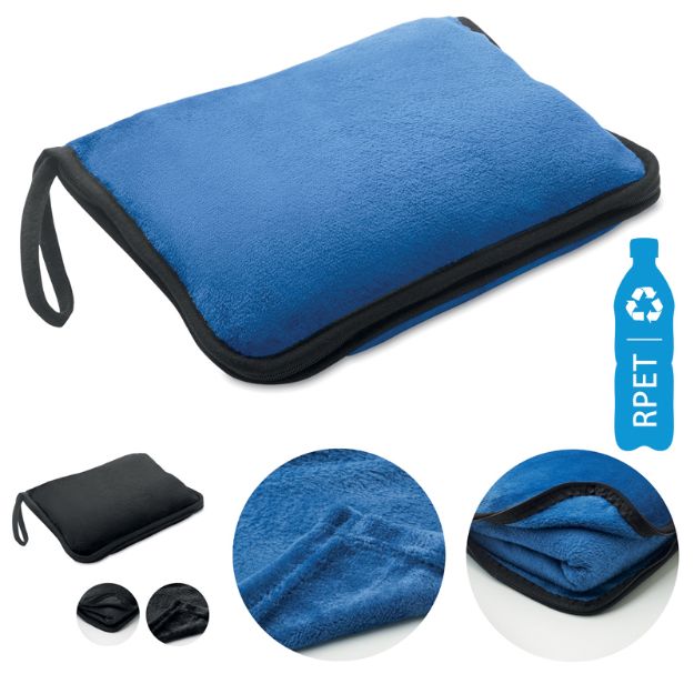 2-in-1 reisdeken set vouw deken op tot kussen