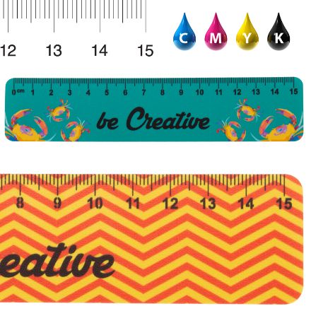 custom made liniaal, 15 cm drawy 15