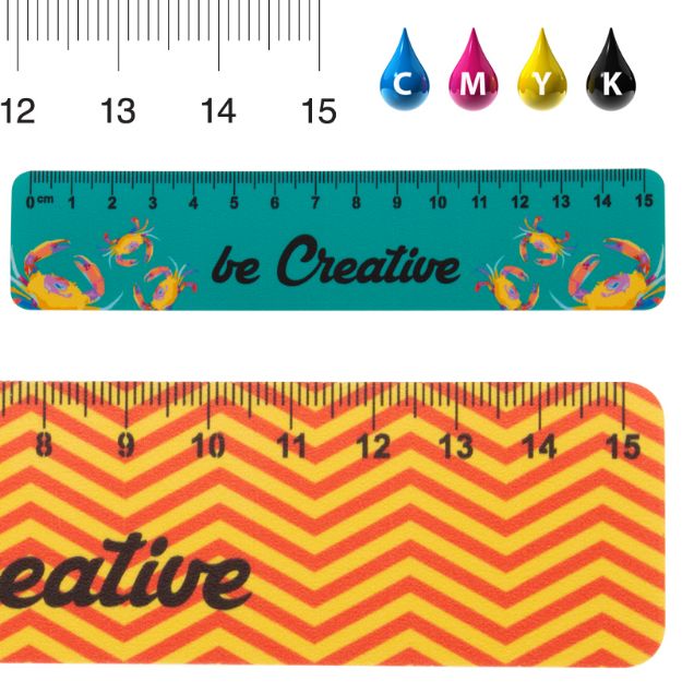 custom made liniaal, 15 cm drawy 15