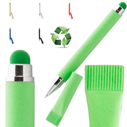 touch balpen van recycled papiertapyru blauwe inkt