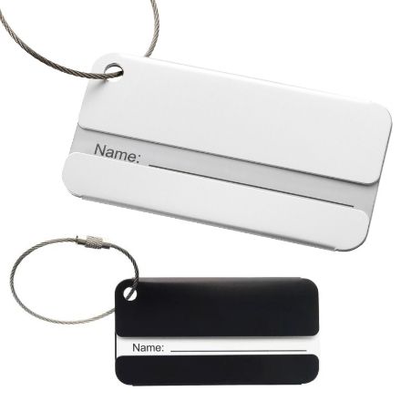 bagagelabel met aluminium kabel