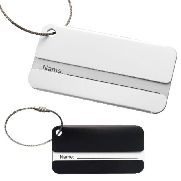 bagagelabel met aluminium kabel