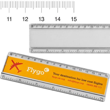 ellison 15 cm pvc liniaal papieren inlay custom