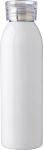 gerecycled roestvrijstalen drinkfles 650 ml cindy - wit