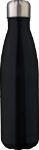 gerecycled roestvrijstalen thermosfles 500 ml clif - zwart