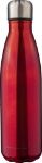 gerecycled roestvrijstalen thermosfles 500 ml clif - rood