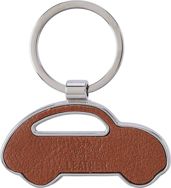 gerecycled lederen sleutelhanger joan