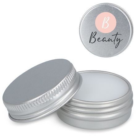 lipbalm rond gerecycled aluminium blikje