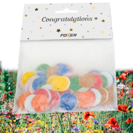 confetti veldbloemzaden zaad papier 2 gr