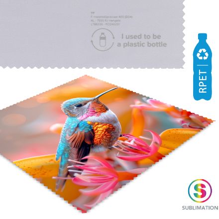 r-pet microvezel reinigingsdoek 15 x 15cm sublimat