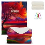 sherpa fleece deken sublimatie 130x170 cm custom
