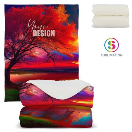 sherpa fleece deken sublimatie 130x170 cm custom