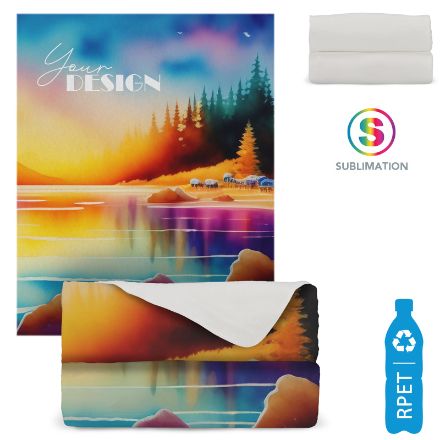 r-pet fleece deken sublimatie 120x150 cm custom