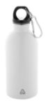 fles van gerecycled roestvrij staal ressuto 400 ml - wit