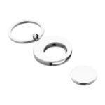 trolley munt sleutelhanger cromo