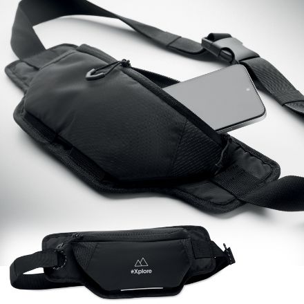 hiking waterafstodende heuptas in 420d nylon